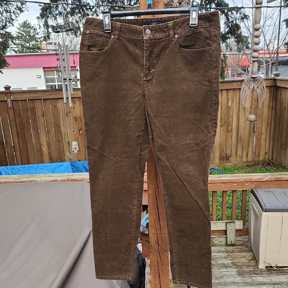 Talbots Brown Straight Leg Corduroy Pants
